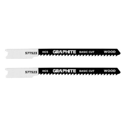 Jigsaw blade, 12 TPI, HCS, U-shaped handle, 2 pcs, curved cut