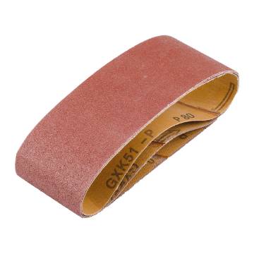 Sanding belts 75 x 457 mm, P80, 3 pcs