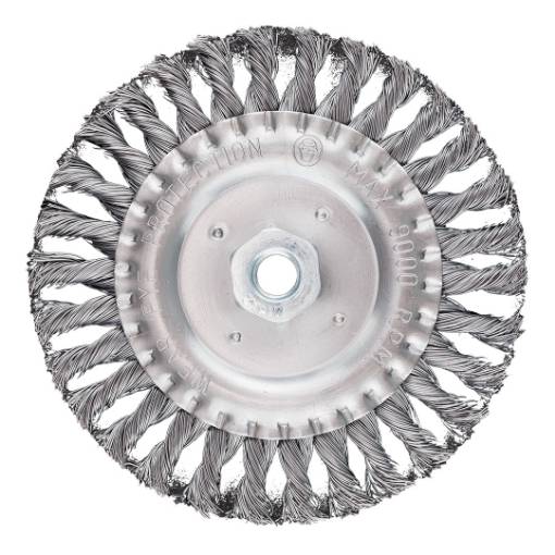 Wire wheel brush 150 mm, twisted wire, steel, M14