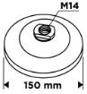 Wire wheel brush 150 mm, twisted wire, steel, M14