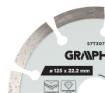 Segmented diamond cutting disc, 125 x 22.2 mm, dry