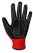 Work gloves, nitrile-coated polyester (smooth), cat.1, size 10