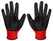 Work gloves, nitrile-coated polyester (smooth), cat.1, size 10