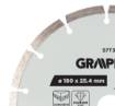 Segmented diamond cutting disc, 180 x 25.4 mm, dry