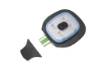 Cap with LED flashlight, black-gray-orange WARM
