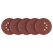 Velcro-backed sanding discs 150 mm, P60, 5 pcs, with 8 holes