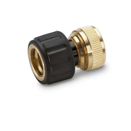 Vooliku üleminek, messing, 1/2" ja 5/8", Aqua Stop süsteemiga