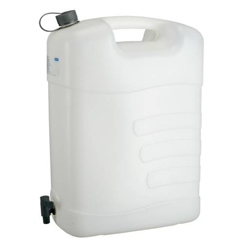 Water can with drain cock, 35 l, polyethylene