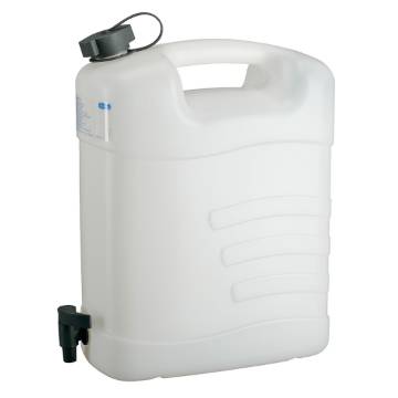 Water can with drain cock, 15 l, polyethylene