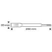 SDS Plus self-sharpening flat chisel 20 x 250 mm