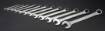 Combination spanner set, CrV, DIN 3113, 12 pcs 6,7,8,10,11,12,13,14,15,17,19,22mm