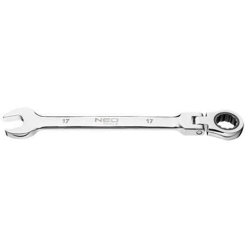 Combination flexible gear wrench 72 teeth 17mm