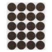 Self-adhesive round felt pads, dark brown 20mm, 20 pcs.