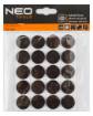 Self-adhesive round felt pads, dark brown 20mm, 20 pcs.