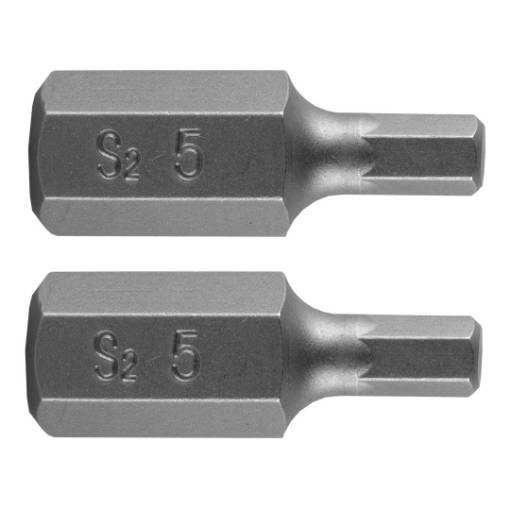 HEX bit 5 x 30 mm, S2, 2 pcs