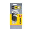 Torx-key set 9pcs, T10-T50, CV