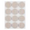 Self-adhesive round felt pads, light brown 28 mm, 12 pcs.