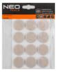 Self-adhesive round felt pads, light brown 28 mm, 12 pcs.