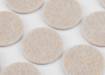 Self-adhesive round felt pads, light brown 28 mm, 12 pcs.