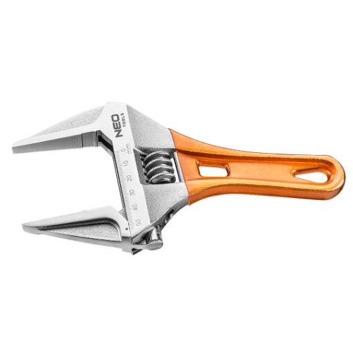 Adjustable wrench short 185 mm, range 0-53 mm
