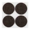 Self-adhesive round felt pads, dark brown 40mm, 4 pcs.