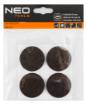 Self-adhesive round felt pads, dark brown 40mm, 4 pcs.