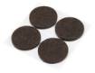 Self-adhesive round felt pads, dark brown 40mm, 4 pcs.