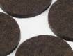 Self-adhesive round felt pads, dark brown 40mm, 4 pcs.