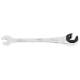 Ratchet combination spanner, split with ratchet, 15 mm