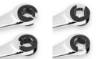Ratchet combination spanner, split with ratchet, 15 mm