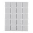 Self-adhesive felt pads, white 20x20 mm, 20 pcs.