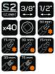 Screwdriver bits with holder, 40 pcs set