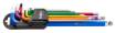 9pcs rainbow extra long hex key set with holder