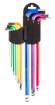 9pcs rainbow extra long hex key set with holder