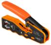 Crimping pliers for RJ45 through connectors