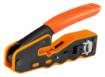 Crimping pliers for RJ45 through connectors