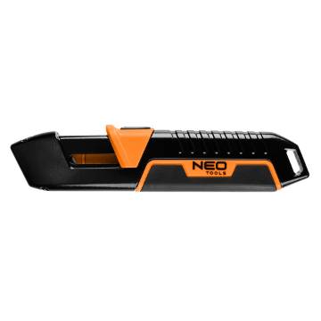 Knife with trapezoidal blade, safe