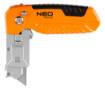 Knife with trapezoidal blade with scraper