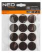 Self-adhesive round felt pads, dark brown 28 mm, 12 pcs.