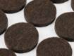 Self-adhesive round felt pads, dark brown 28 mm, 12 pcs.