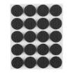 Self-adhesive round foam pads, black 20mm, 20 pcs.