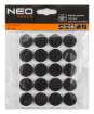 Self-adhesive round foam pads, black 20mm, 20 pcs.