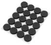 Self-adhesive round foam pads, black 20mm, 20 pcs.
