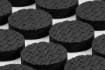 Self-adhesive round foam pads, black 20mm, 20 pcs.