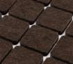 Self-adhesive felt pads, dark brown 25x25 mm, 16 pcs.