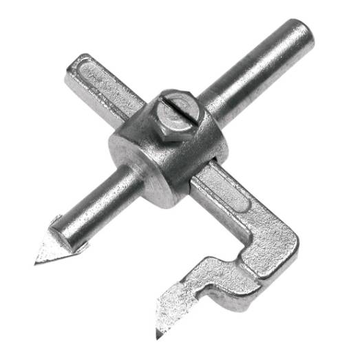 Adjustable hole cutter, diam 10-50 mm