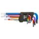 Hex keys 1.5-10 mm, coloured, set 9 pcs