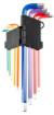 Hex keys 1.5-10 mm, coloured, set 9 pcs