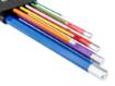 Hex keys 1.5-10 mm, coloured, set 9 pcs
