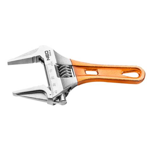 Adjustable wrench short 156 mm, range 0-43 mm